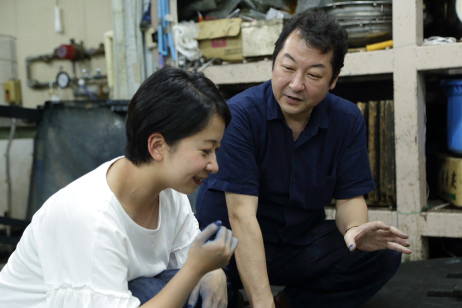 今回教えて頂いた本藍染 雅織工房代表の中西秀典さん。藍の知識をたくさん教えて頂きました。